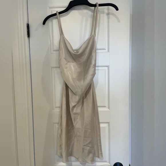 Nanushka malia satin cowl neck mini dress xxs - Picture 6 of 16